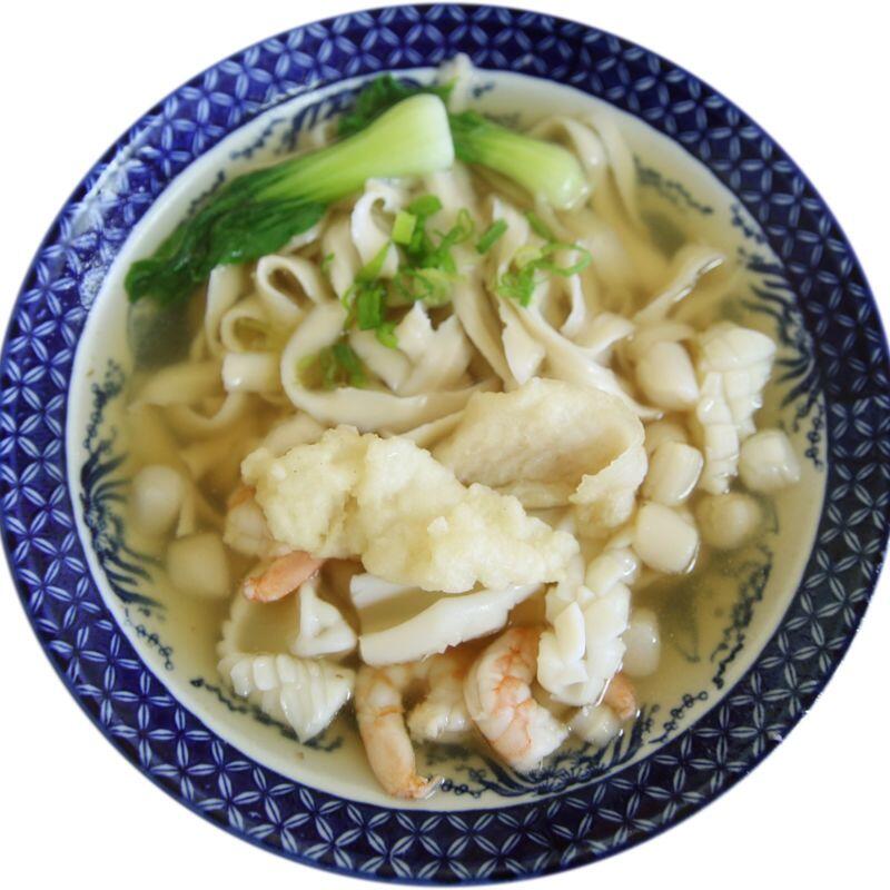 Assorted seafood noodle soup